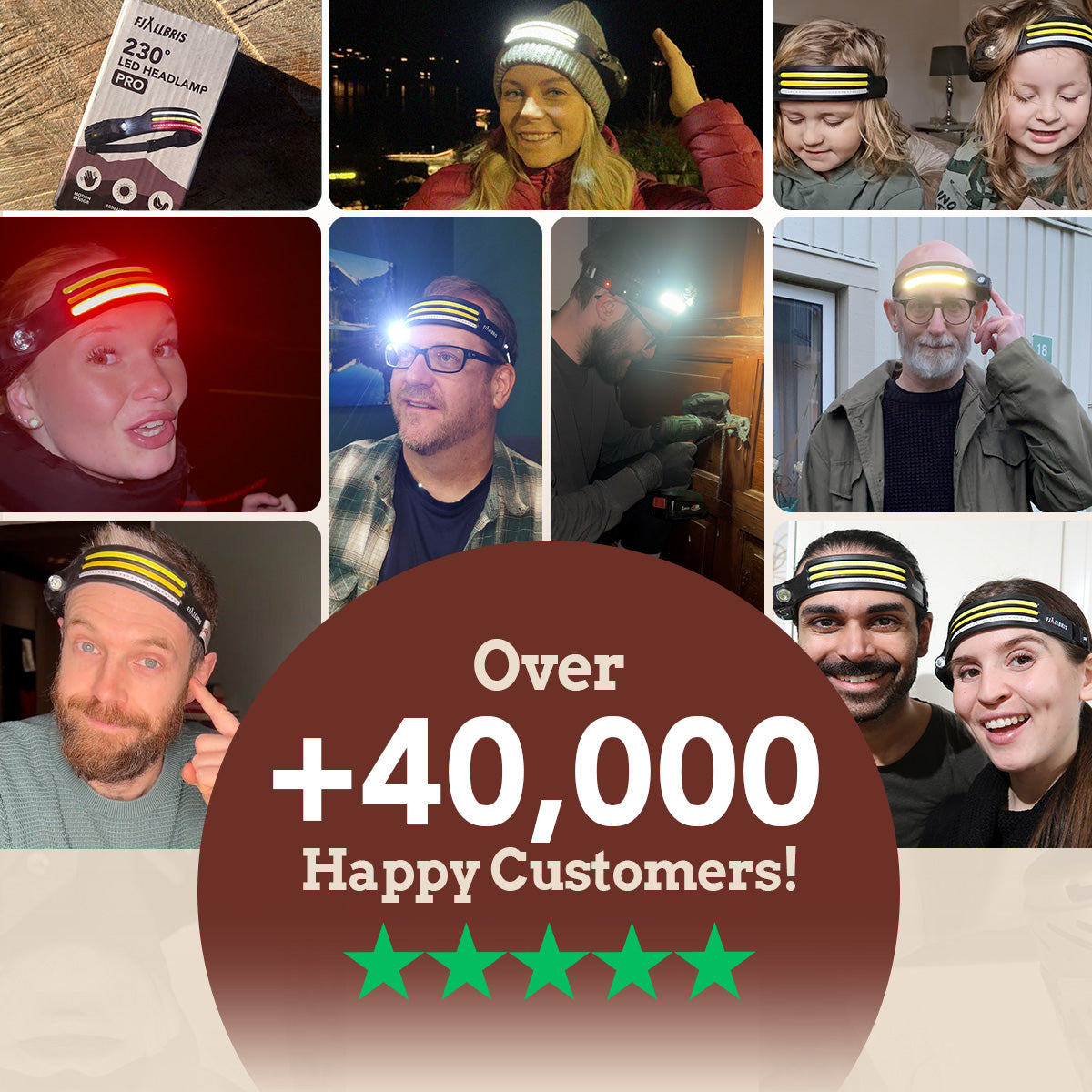 Fjällbris 1000lm LED 230° Forlygte PRO 2.0