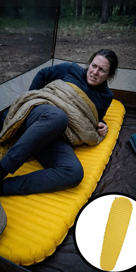 Sleeping pad in tent